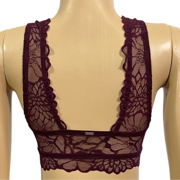 Victorias Secret Pink Push Up Padded High Neck Mesh Lace underwire bralette bra - Picture 3 of 4